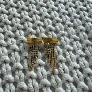 Elegant Gold and Silver Dangle Earrings